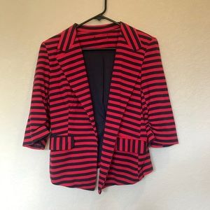 Red stripped blazer